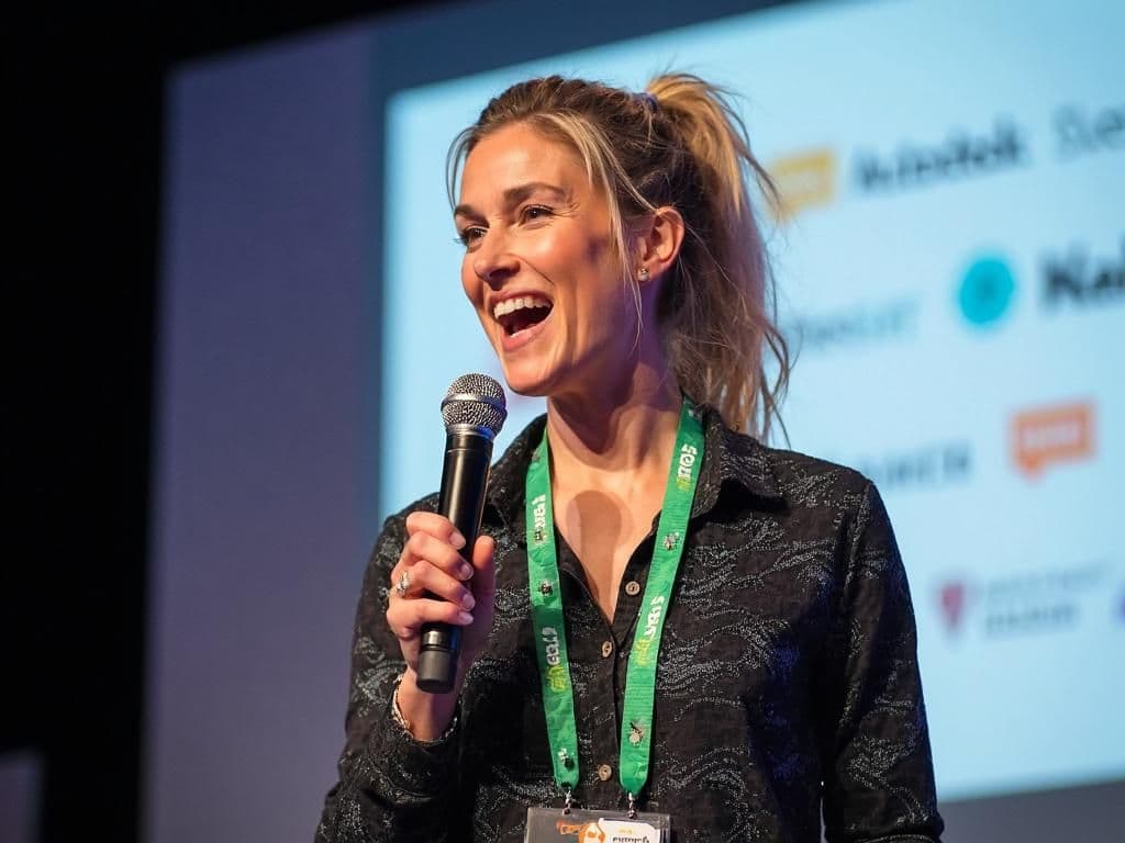 Generate photos as a conference speaker